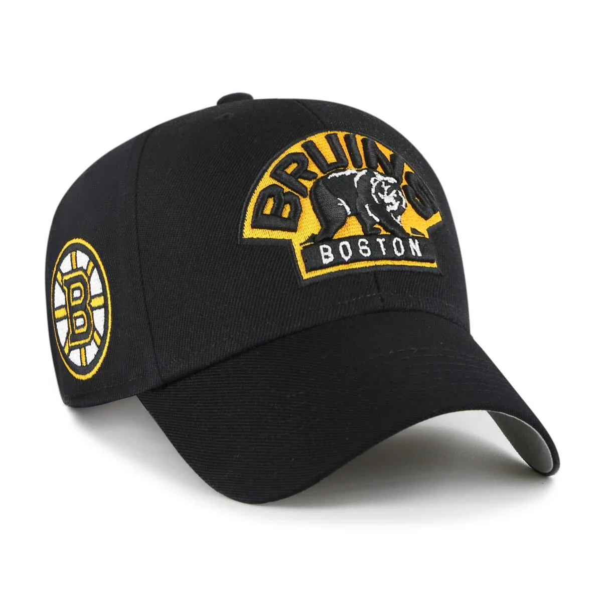Boston Bruins Side Patch Black MVP Adjustable Cap - Image 3