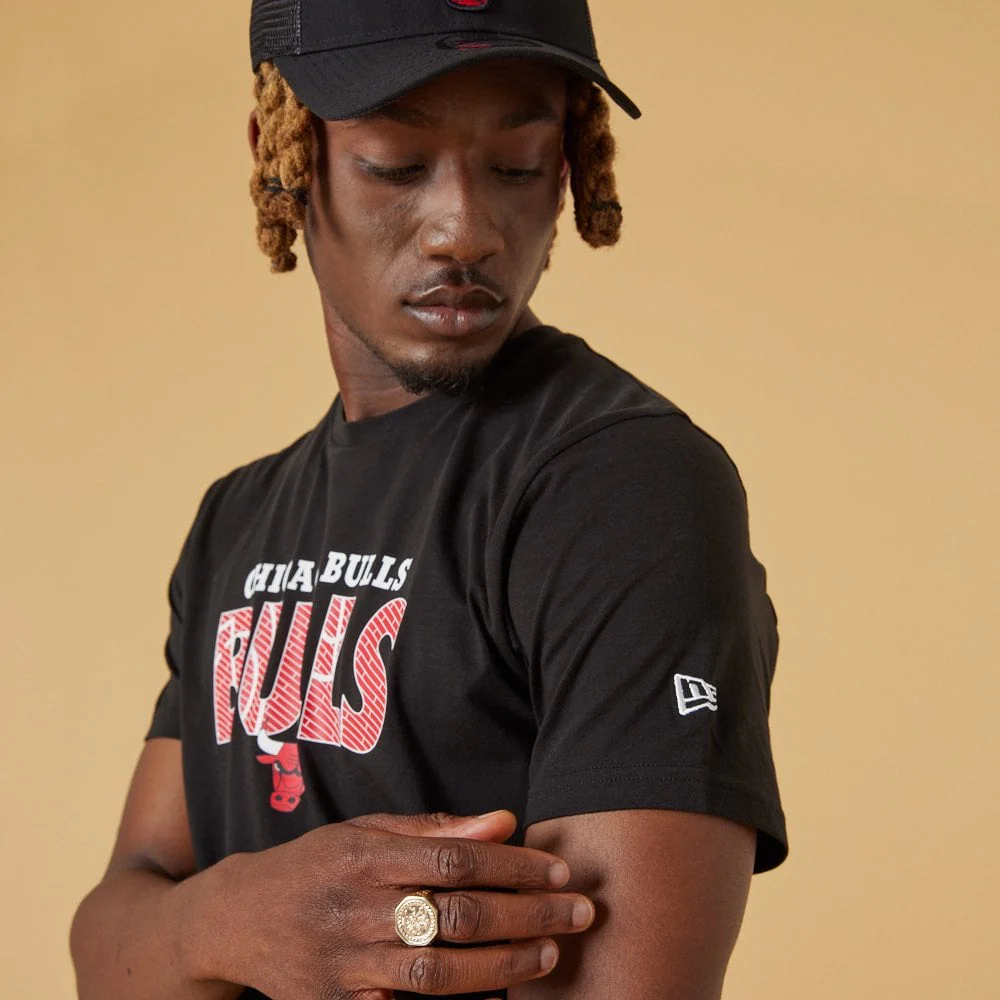 Chicago Bulls Wordmark Court Infill T-Shirt - Image 3