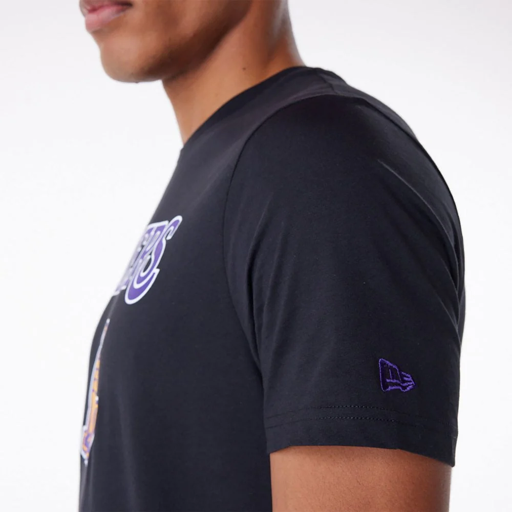 LA Lakers Regular Black T-Shirt - Image 4