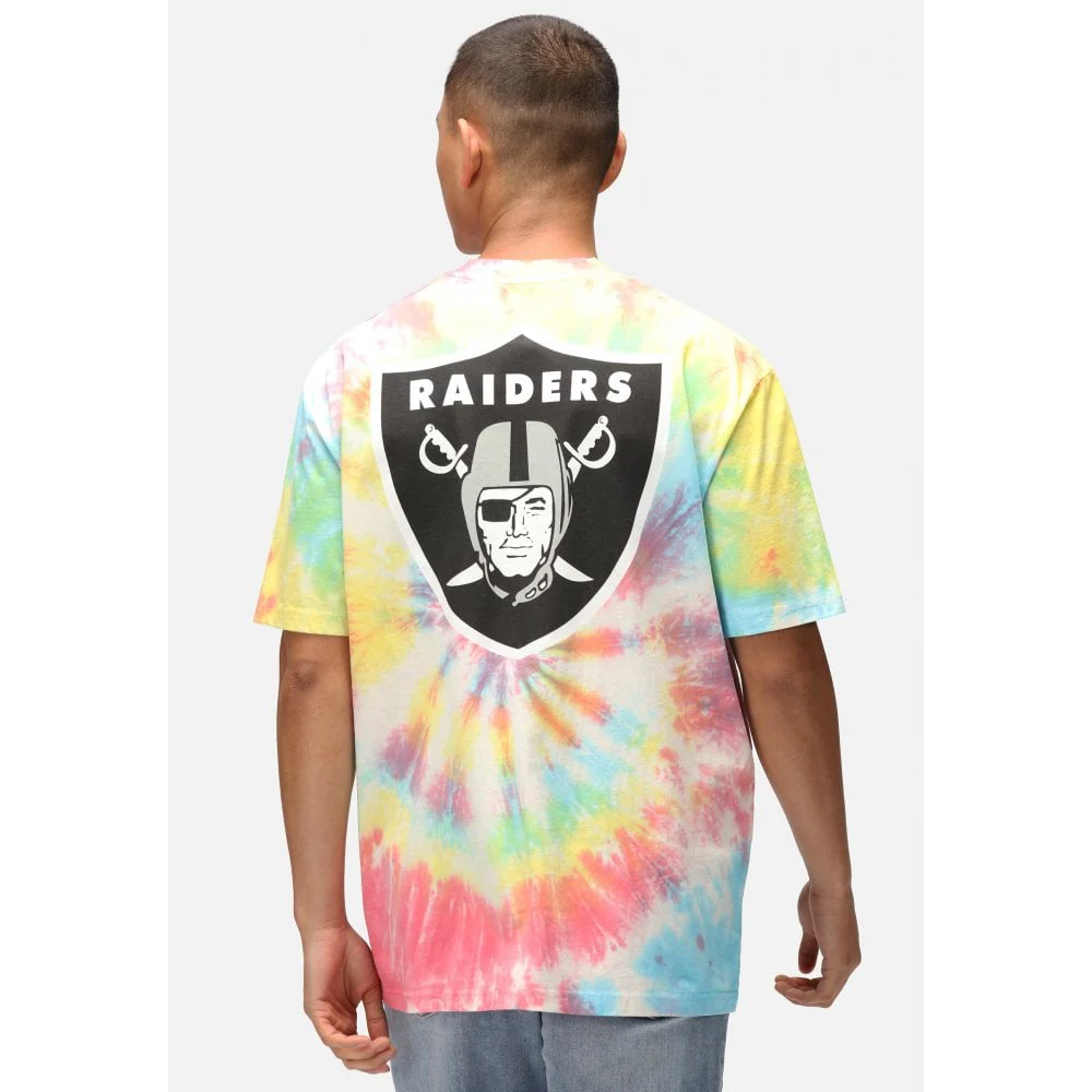 Las Vegas Raiders Rainbow Relaxed Fit Tie Dye T-Shirt - Image 2