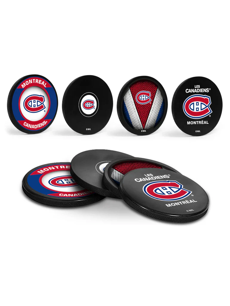 Montreal Canadiens Hockey Puck Coasters (Pack of 4) - Image 2