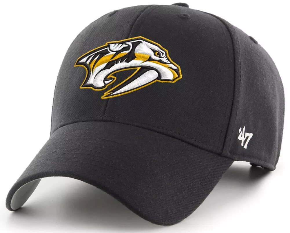 Nashville Predators Black MVP Adjustable Cap
