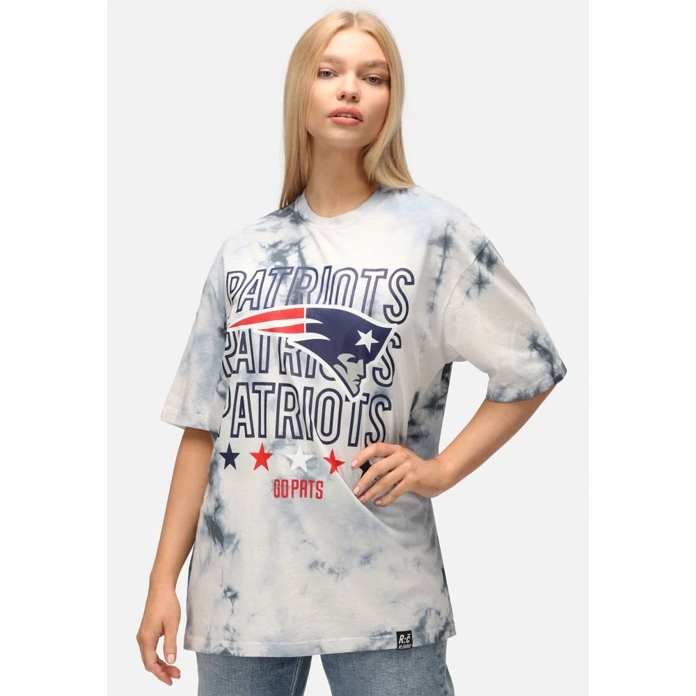 New England Patriots 'Go Pats' Relaxed Fit Tie Dye T-Shirt - Image 3