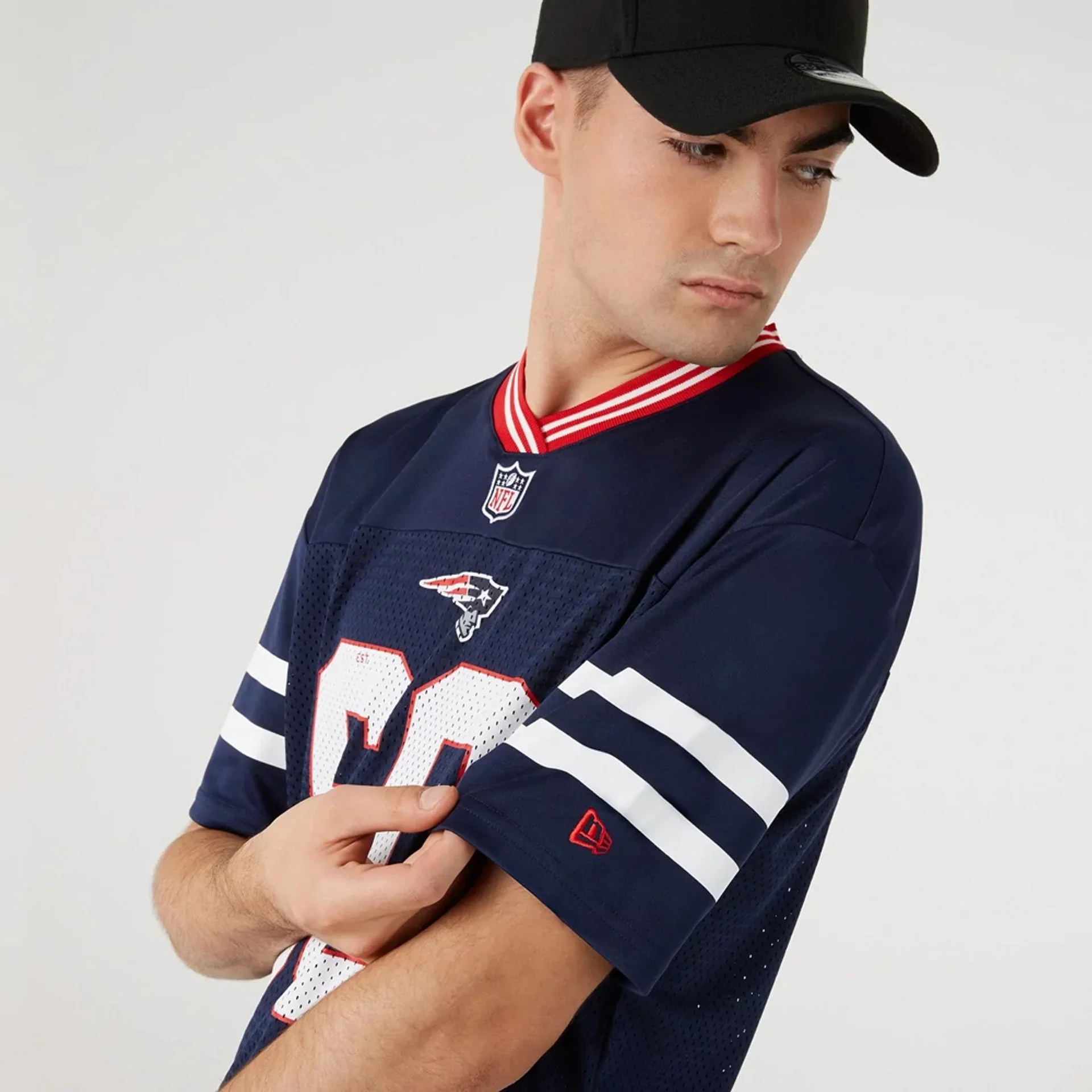 New England Patriots Oversize Mesh Jersey T-Shirt - Image 7