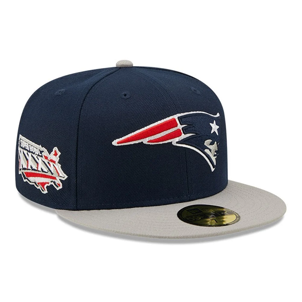 New England Patriots Super Bowl Patch 59Fifty Fitted Cap - Image 2