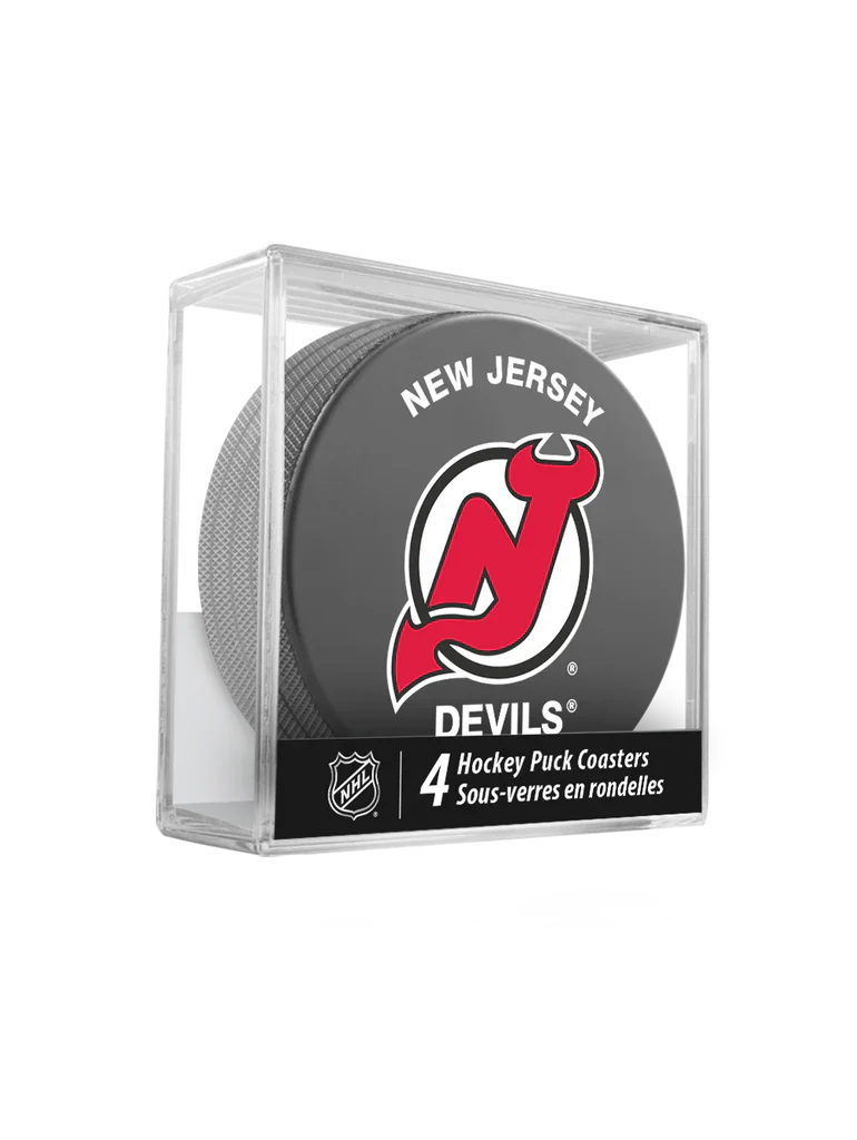 New Jersey Devils Hockey Puck Coasters (Pack of 4)