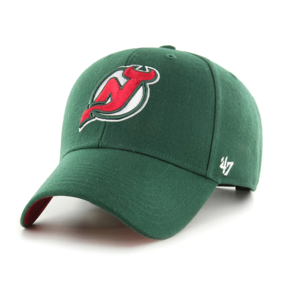 New Jersey Devils Side Patch Green MVP Adjustable Cap