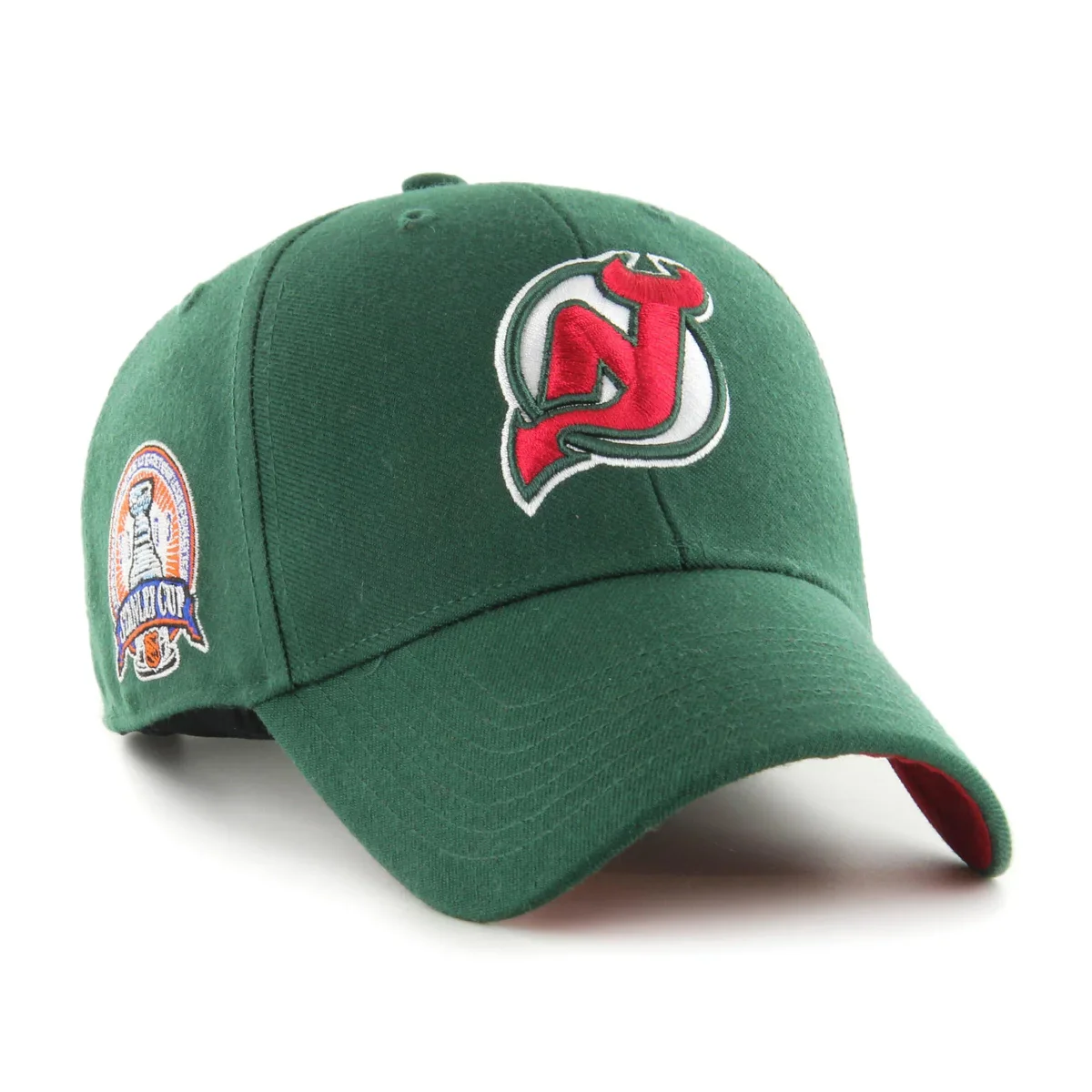 New Jersey Devils Side Patch Green MVP Adjustable Cap - Image 3