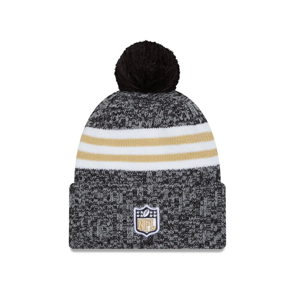 New Orleans Saints NFL On Field Sideline 2023 Bobble Knit Hat - Image 4