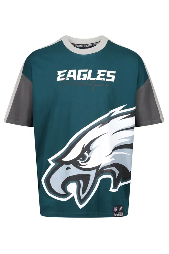 Philadelphia Eagles Cut and Sew Midnight Green Oversized T-Shirt