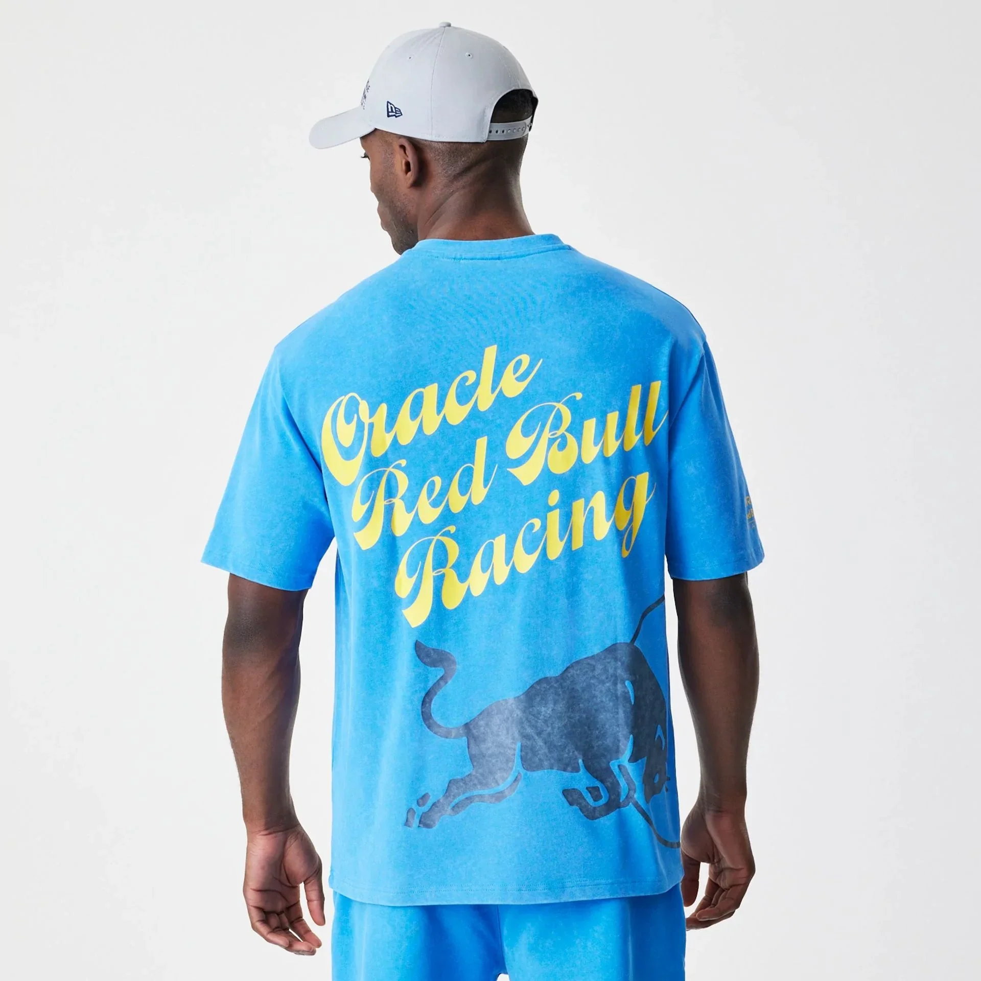 Red Bull Racing Back Graphic Blue Oversized T-Shirt - Image 3