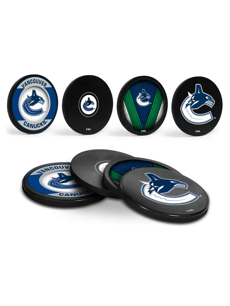 Vancouver Canucks Hockey Puck Coasters (Pack of 4) - Image 2